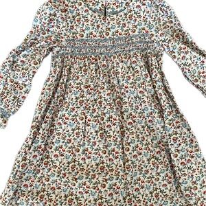 Mini Boden Floral Print Long Sleeve Dress